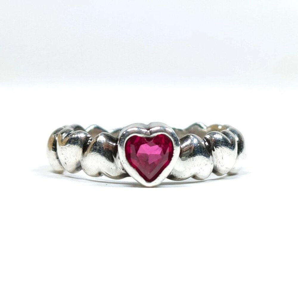 Star Jewelry Ring Platinum Synthetic Ruby  1394356